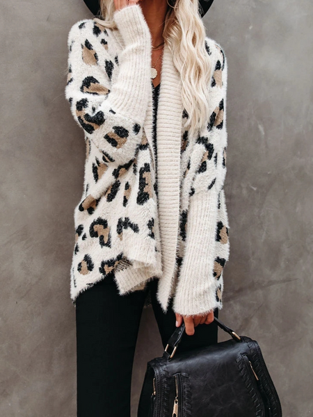 Leopard Print Knit Sweater
 HFLHHSEDNQ